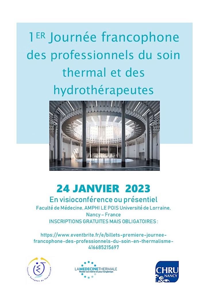 Première journée francophone des professionnels du soin en thermalisme